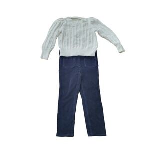Crewcuts Girls Outfit Set:‎ Cable Knit Sweater & Corduroy Pants XS(4-5) & 5